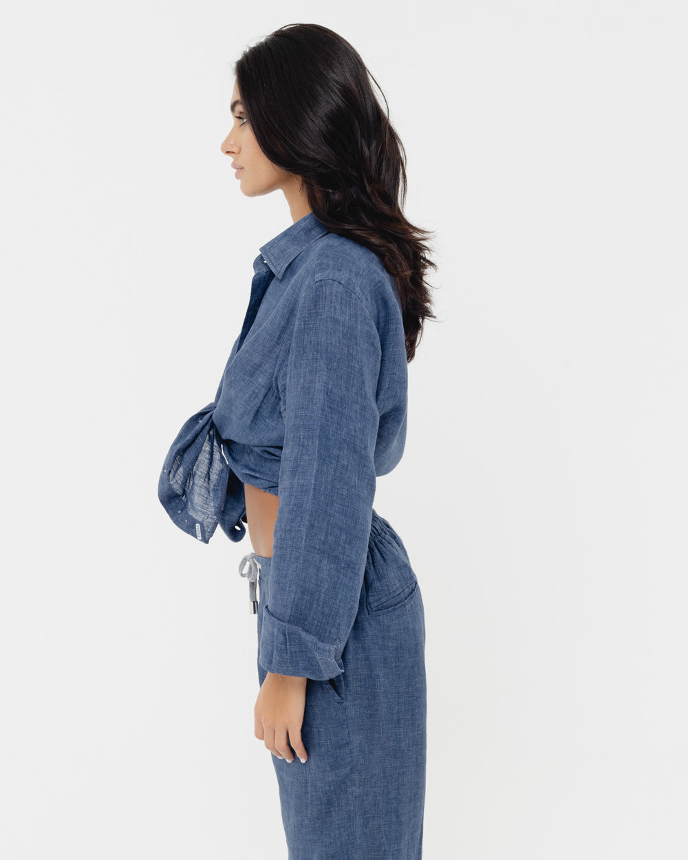 Capri Blue - 100% Linen Matching Set