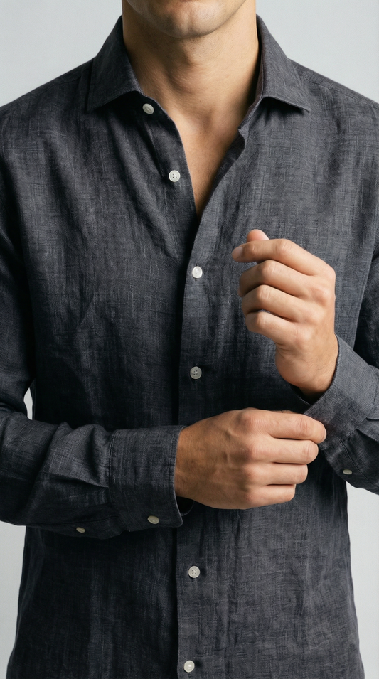 Shadow Black - 100% Linen