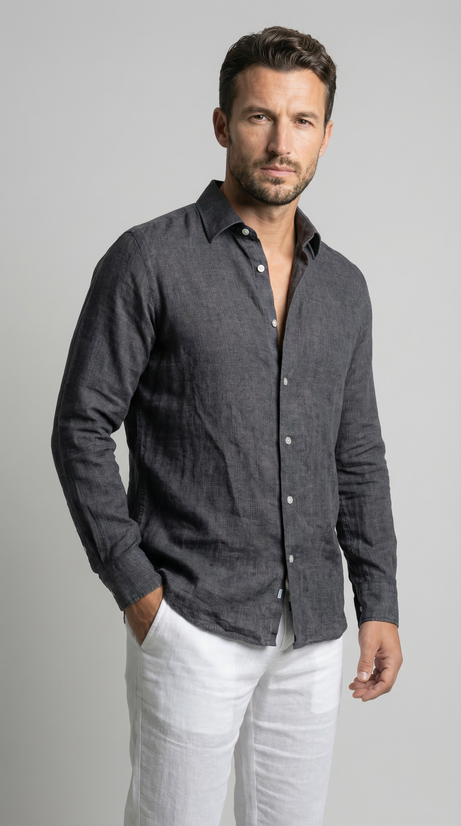 Shadow Black - 100% Linen