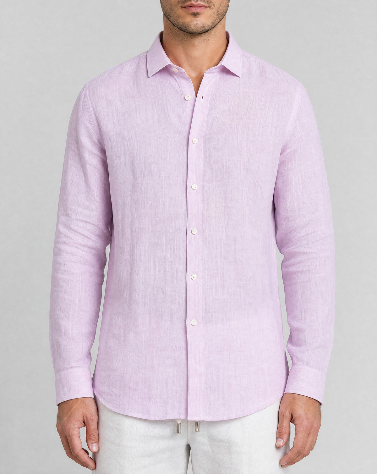 Positano Capsule Coral Pink 100% linen shirt, made in Napoli