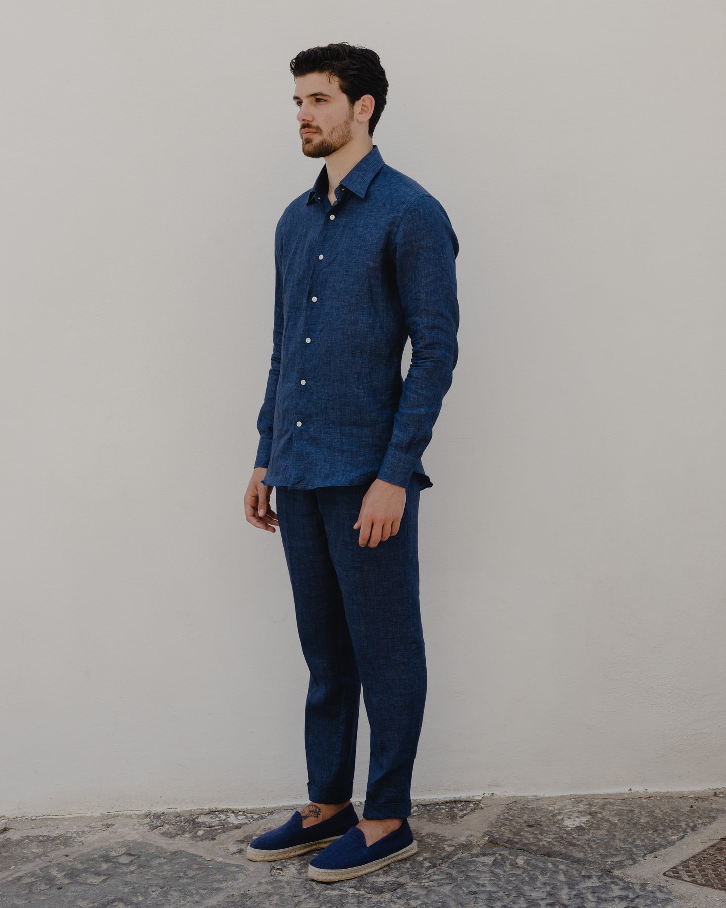 Capri Blue - 100% Linen Shirt