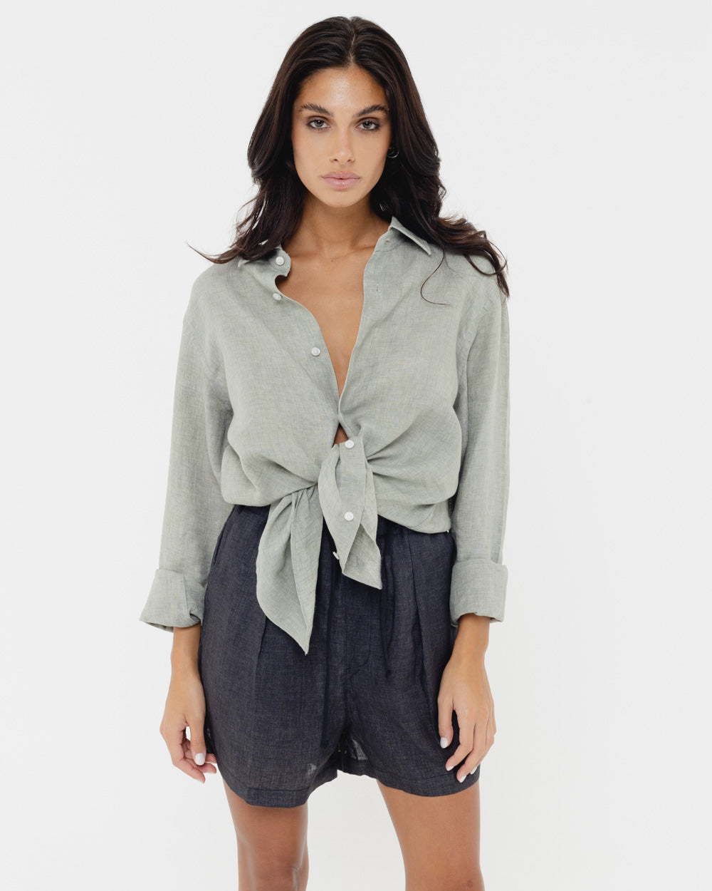 Stone Grey - 100% Linen