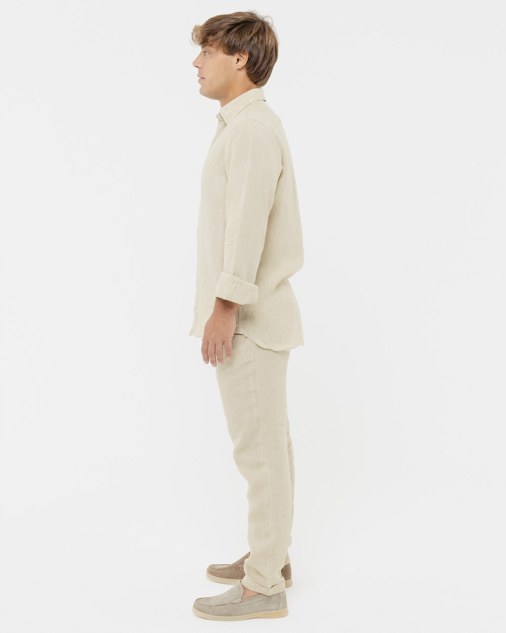 Sand Beige - 100% Linen Matching Set