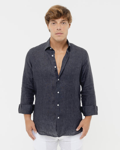 Shadow Black - 100% Linen Shirt