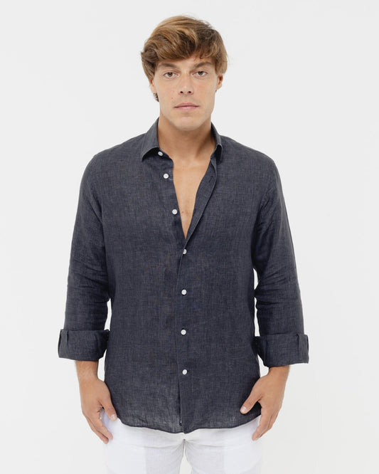 Shadow Black - 100% Linen Shirt