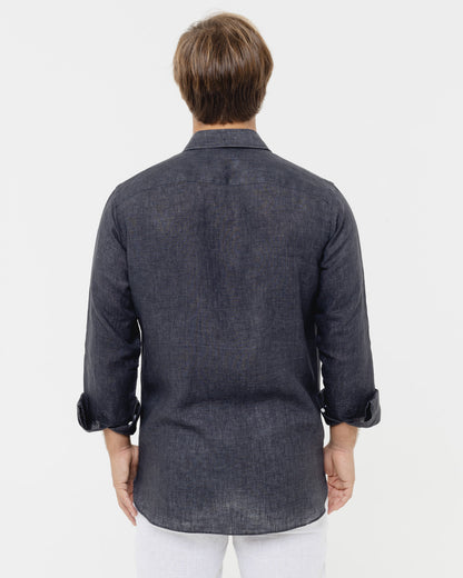 Shadow Black - 100% Linen Shirt