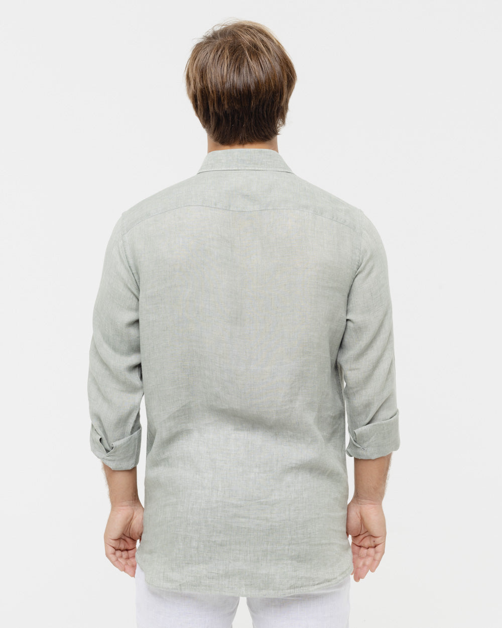 Stone Grey - 100% Linen Shirt