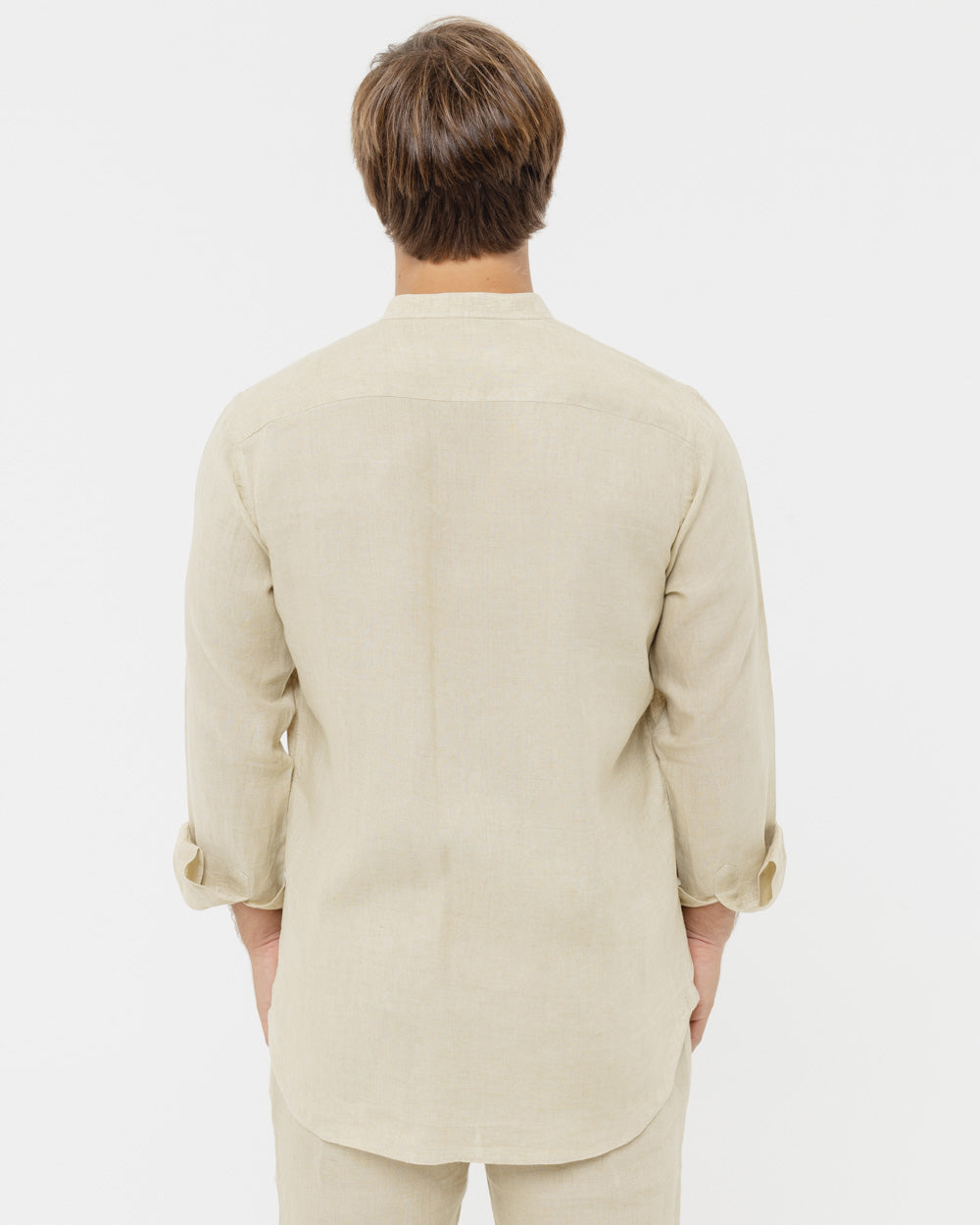 Sand Mandarin - 100% Linen Shirt