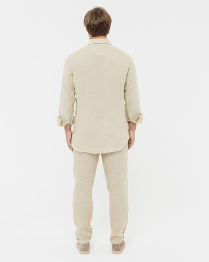 Sand Beige - 100% Linen Matching Set