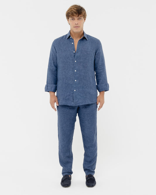 Capri Blu - 100% Linen Matching Set