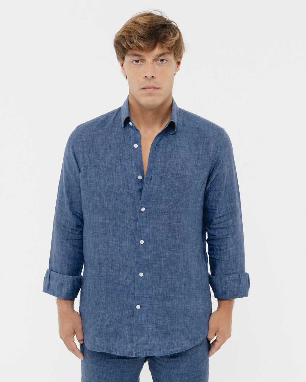 Capri Blue - 100% Linen Shirt