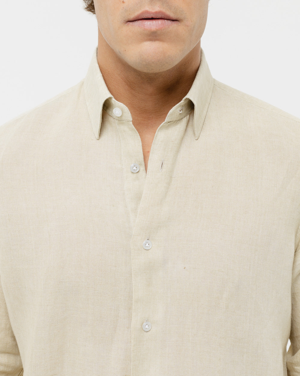 Sand Beige - 100% Linen Shirt