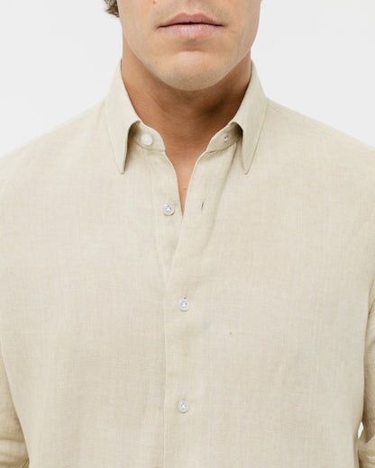 Sand Beige - 100% Linen Shirt