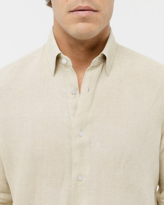 Sand Beige - 100% Linen Shirt
