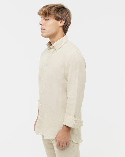 Sand Beige - 100% Linen Shirt