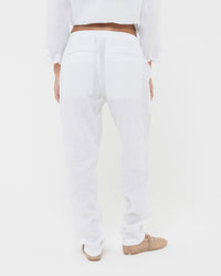 Pure White - 100% Linen Drawstring