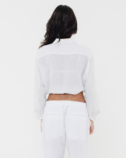 Pure White - 100% Linen Shirt