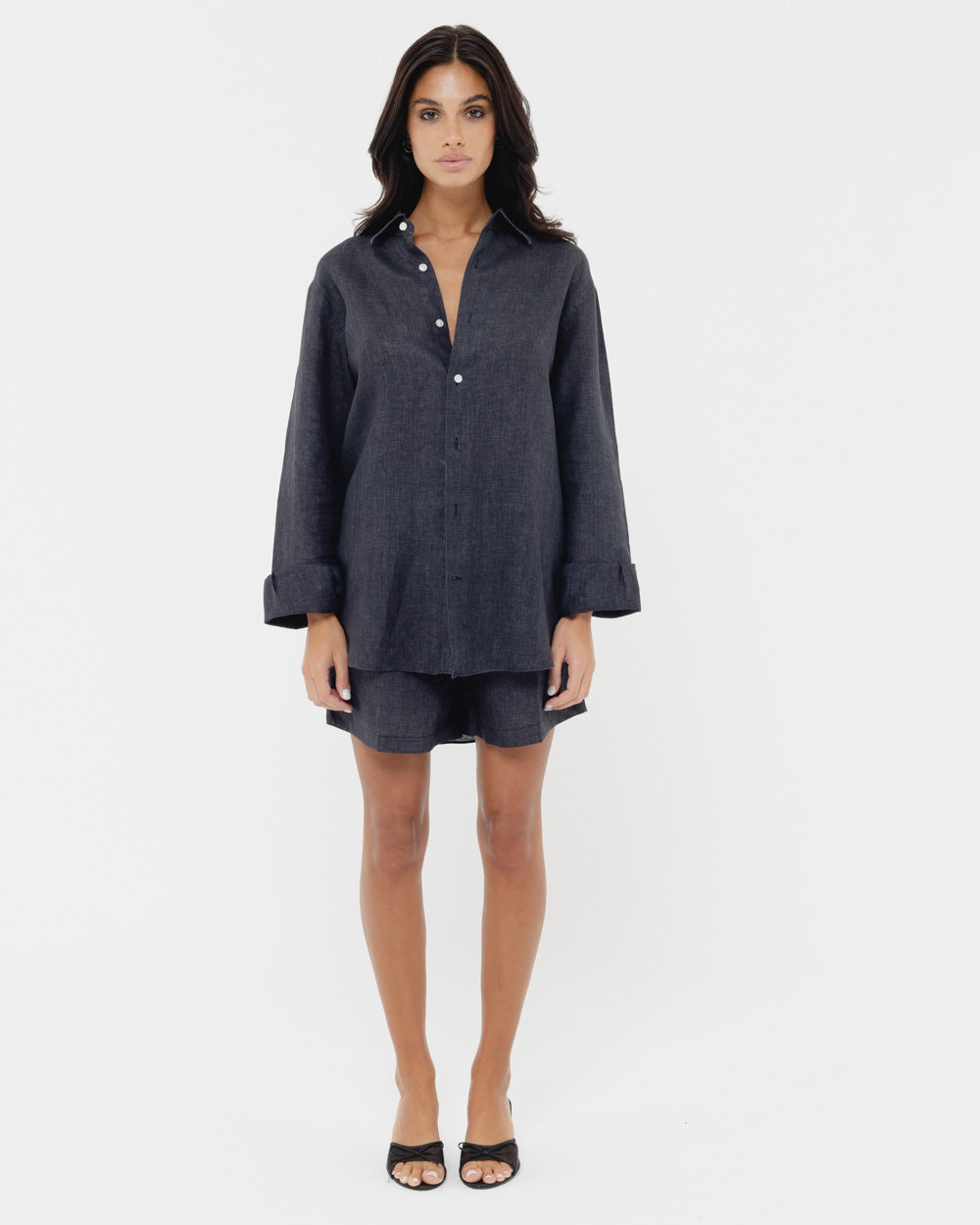 Shadow Black - 100% Linen Shirt