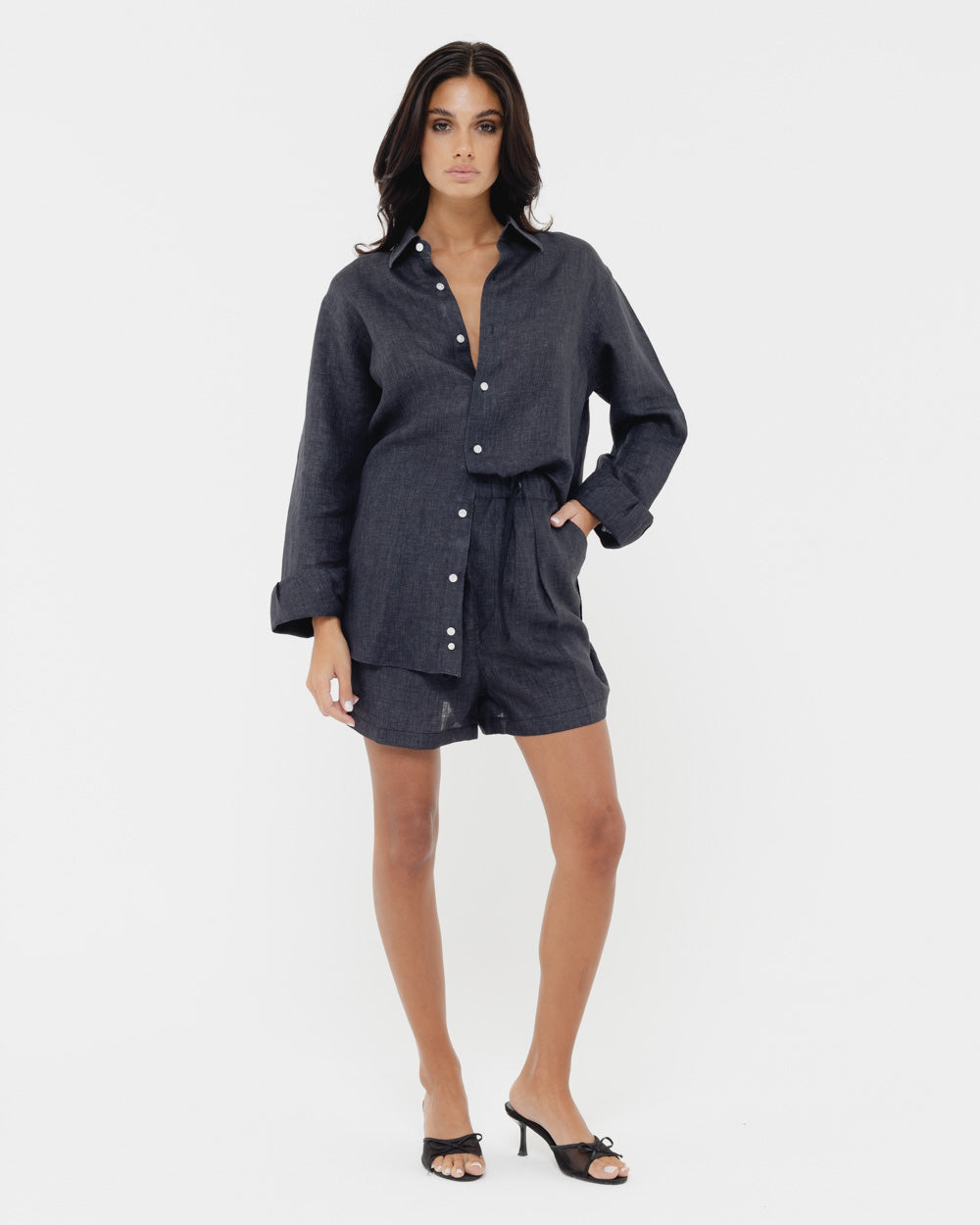 Shadow Black - 100% Linen Shirt