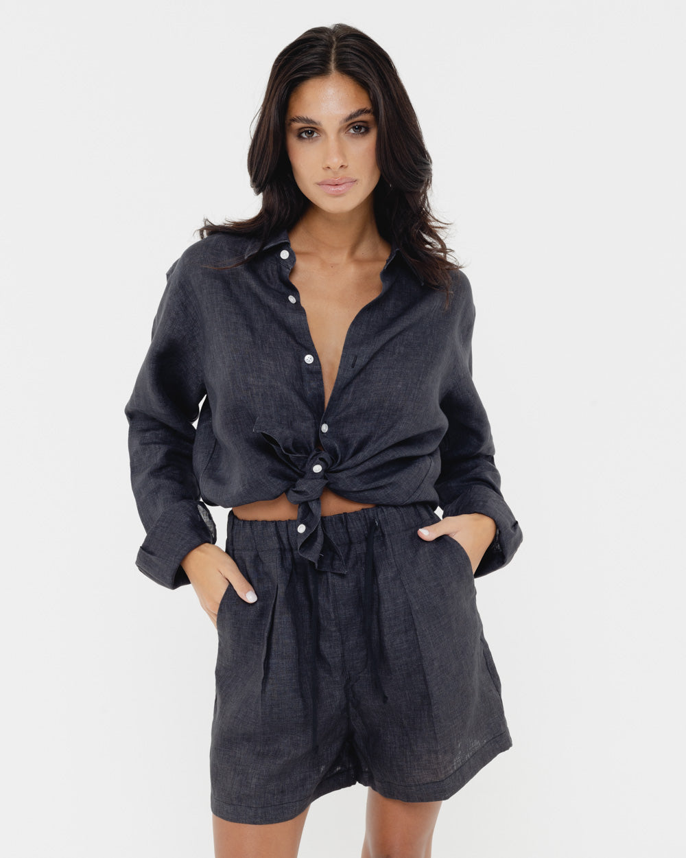 Shadow Black - 100% Linen