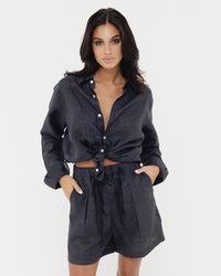 Shadow Black - 100% Linen