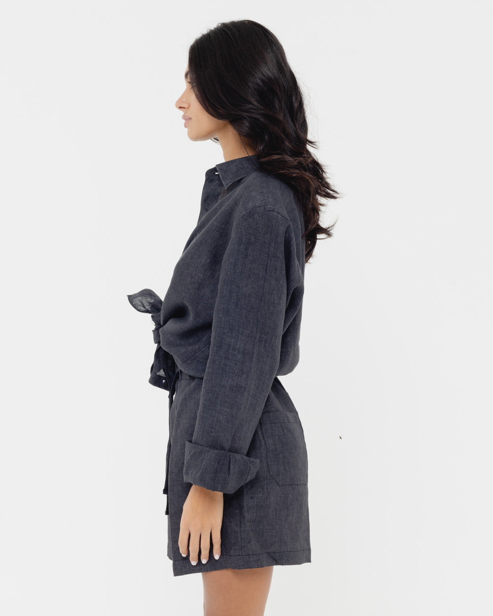 Shadow Black - 100% Linen Shirt