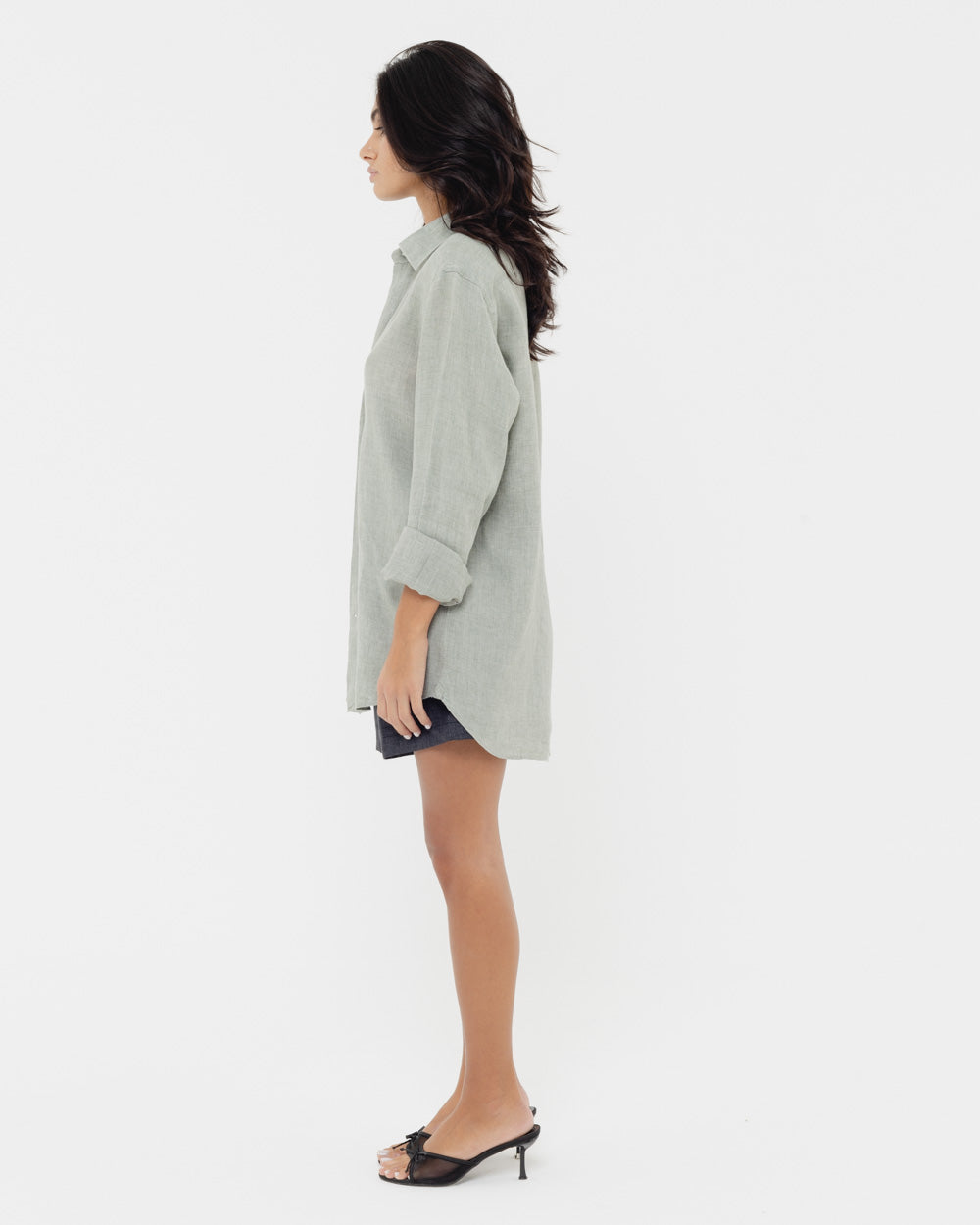 Stone Grey - 100% Linen Shirt