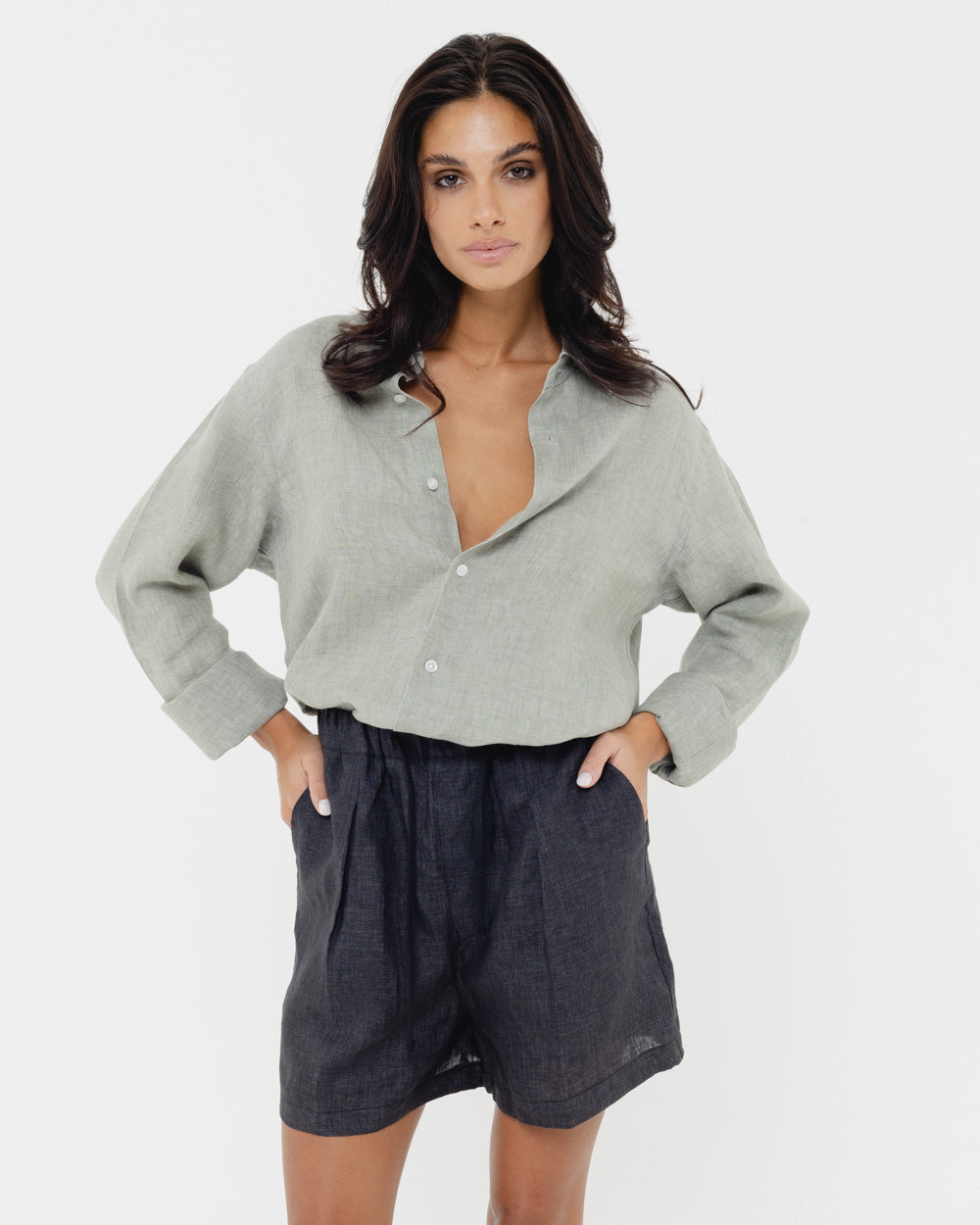 Stone Grey - 100% Linen