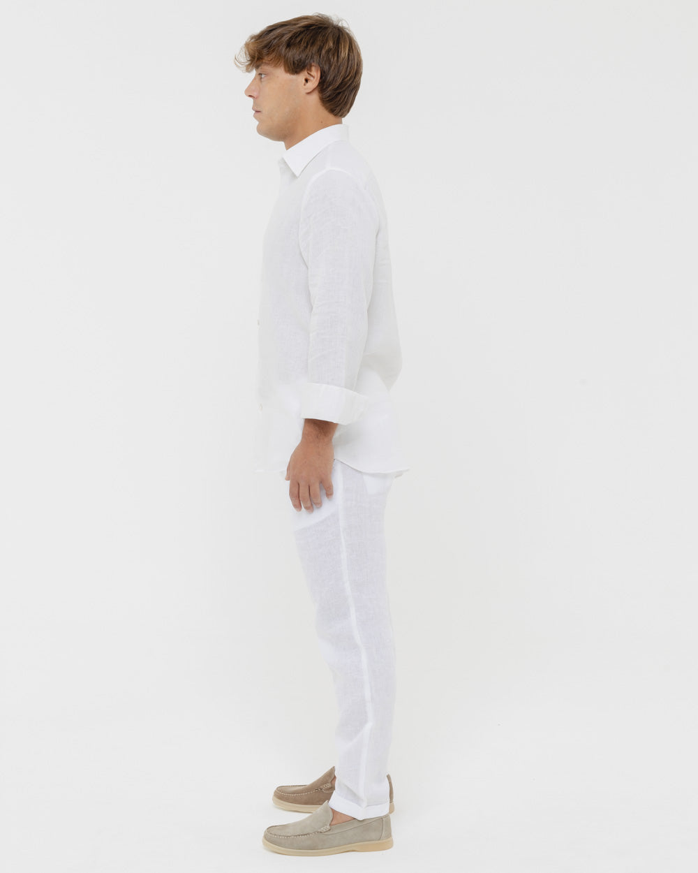 Pure White - 100% Linen Matching Set