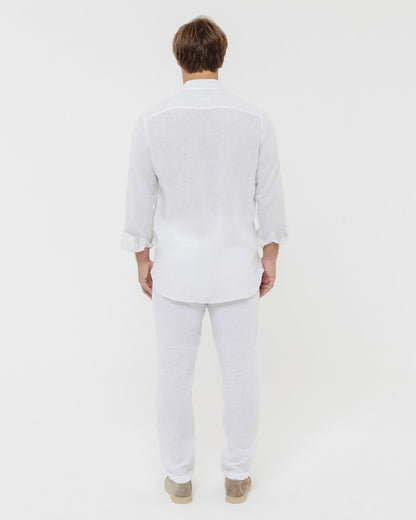 Pure White - 100% Linen Matching Set