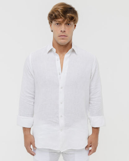 Pure White - 100% Linen Shirt
