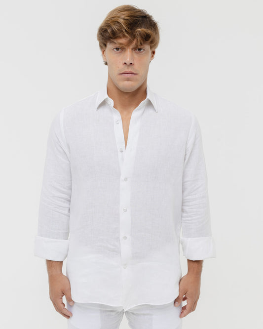 Pure White - 100% Linen Shirt