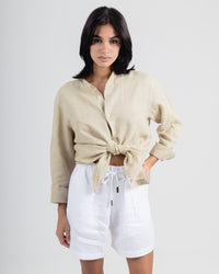 BEIGE MANDARIN - 100% LINEN