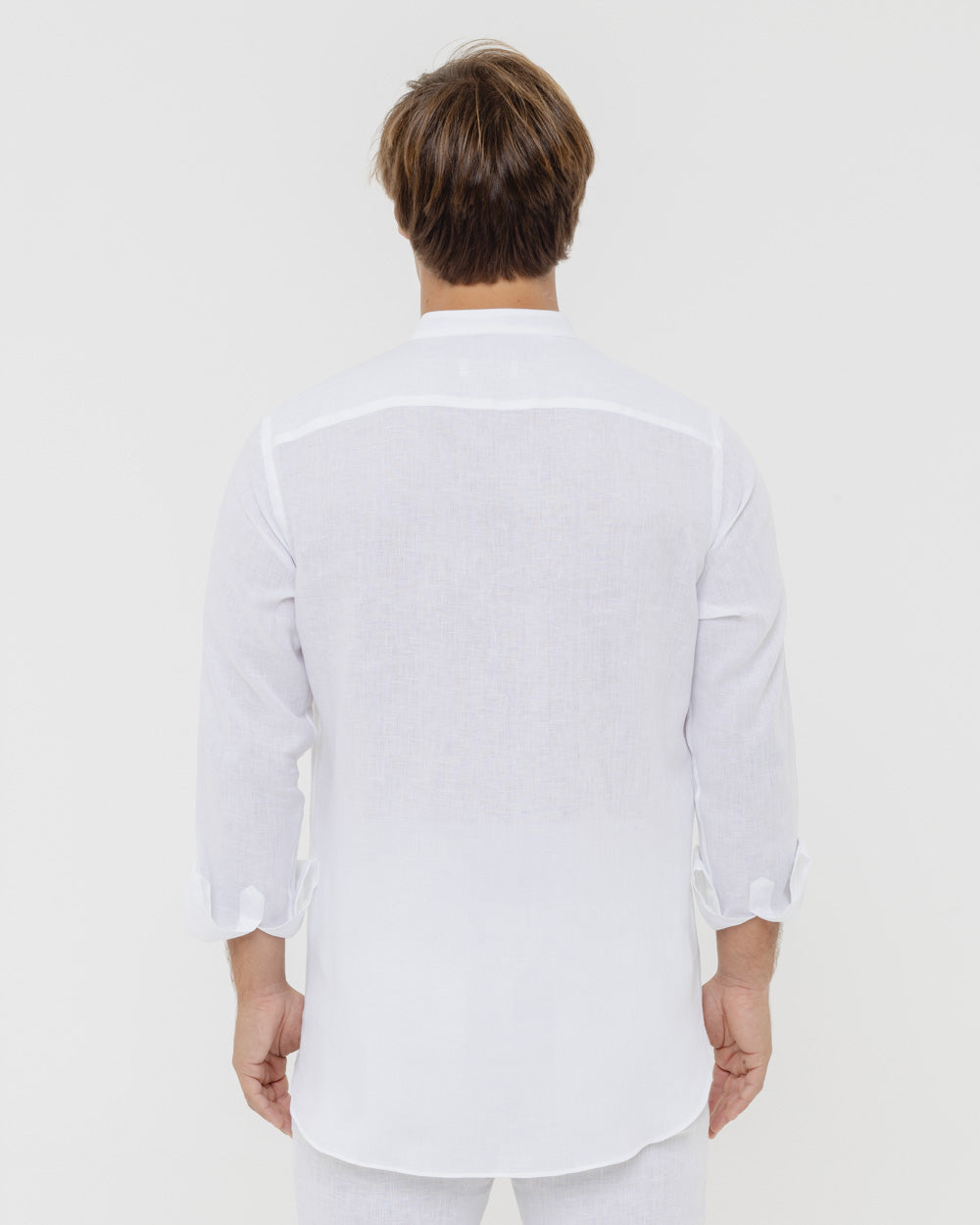 White Mandarin - 100% Linen Shirt