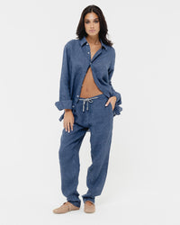 Capri Blue - 100% Linen