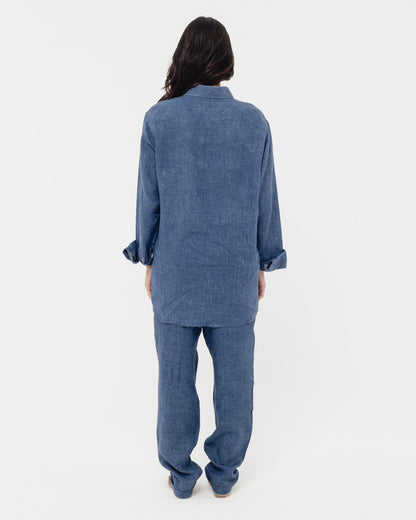 Capri Blue - 100% Linen Shirt