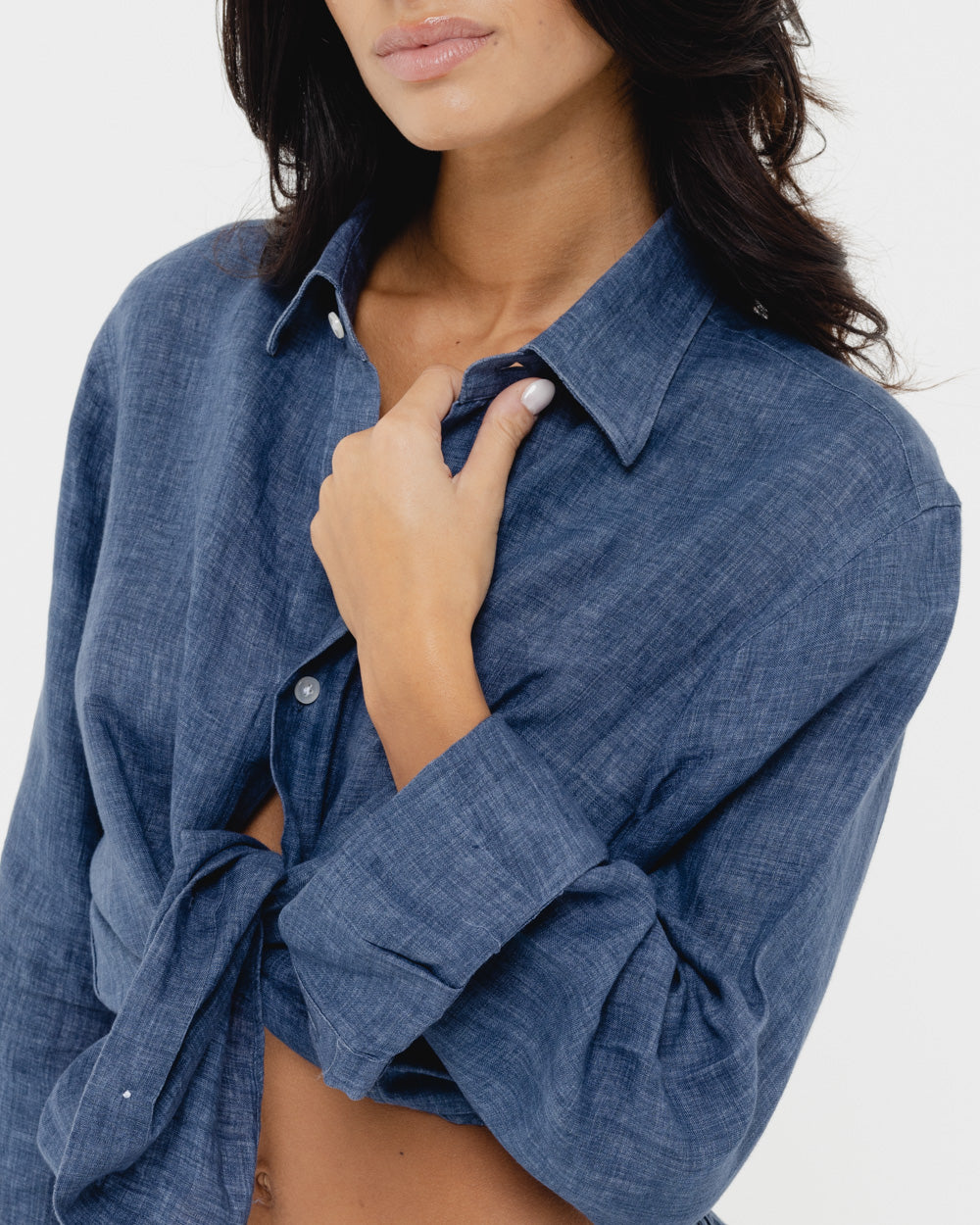 Capri Blue - 100% Linen Shirt