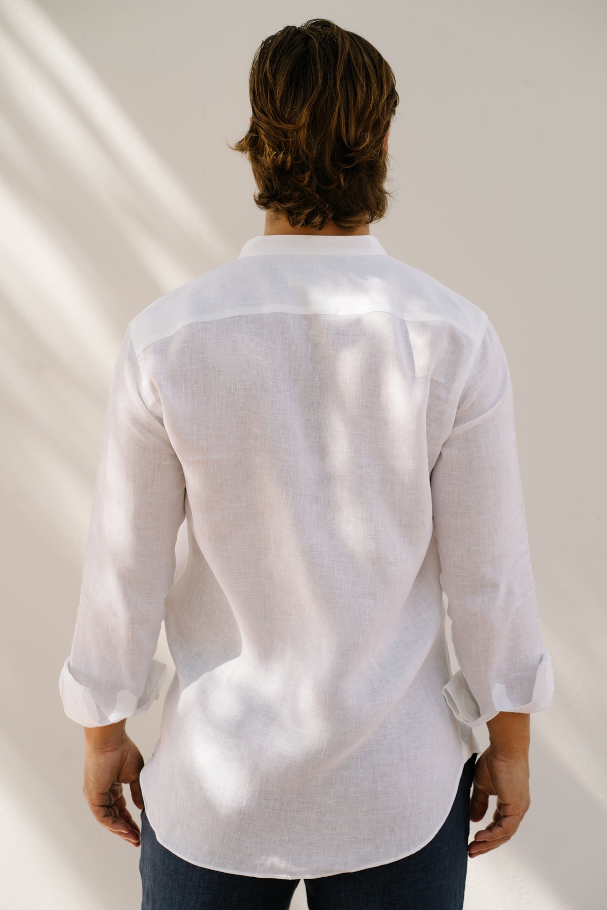 White Mandarin - 100% Linen Shirt