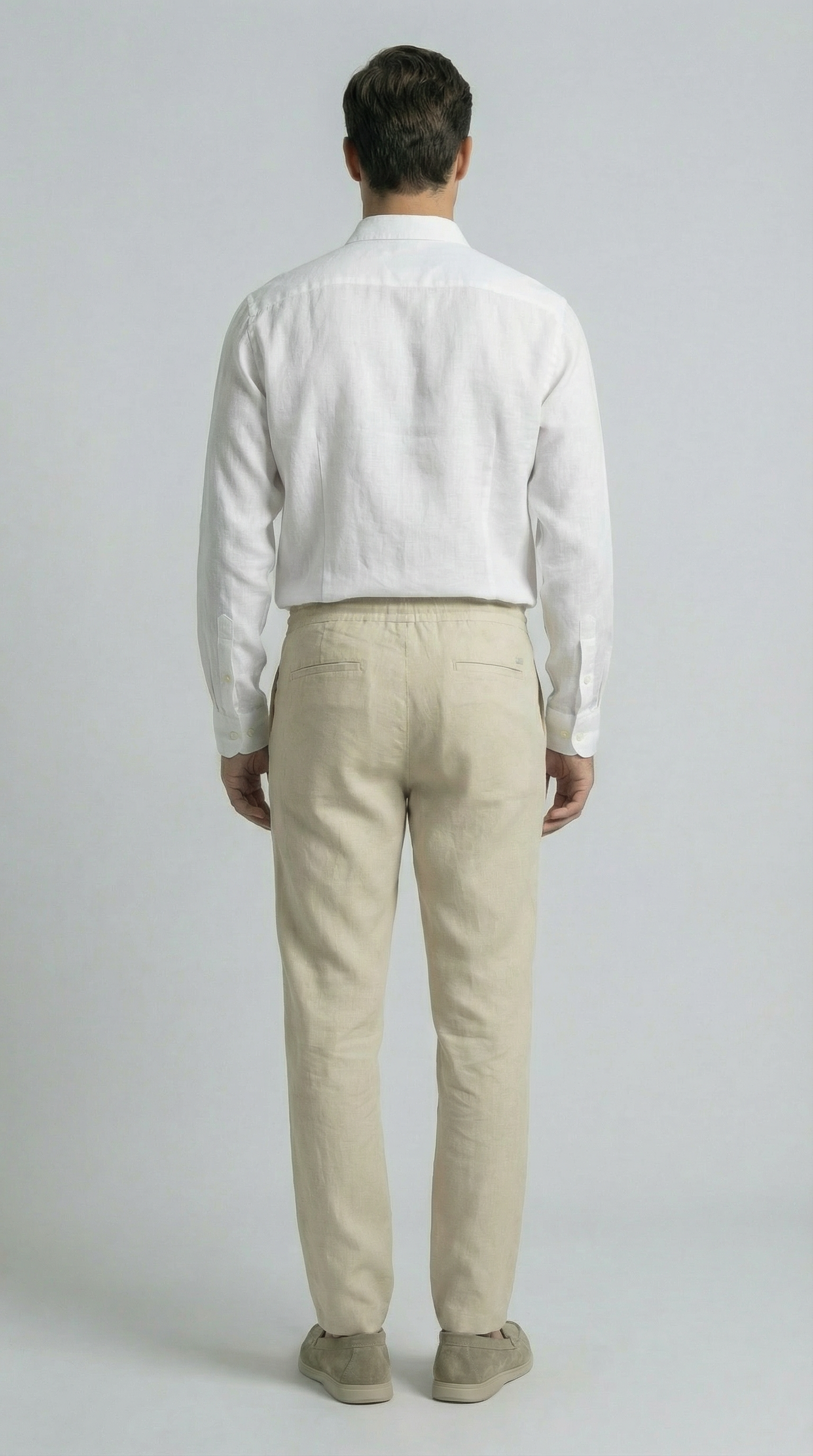 Sand Beige - 100% Linen Drawstring