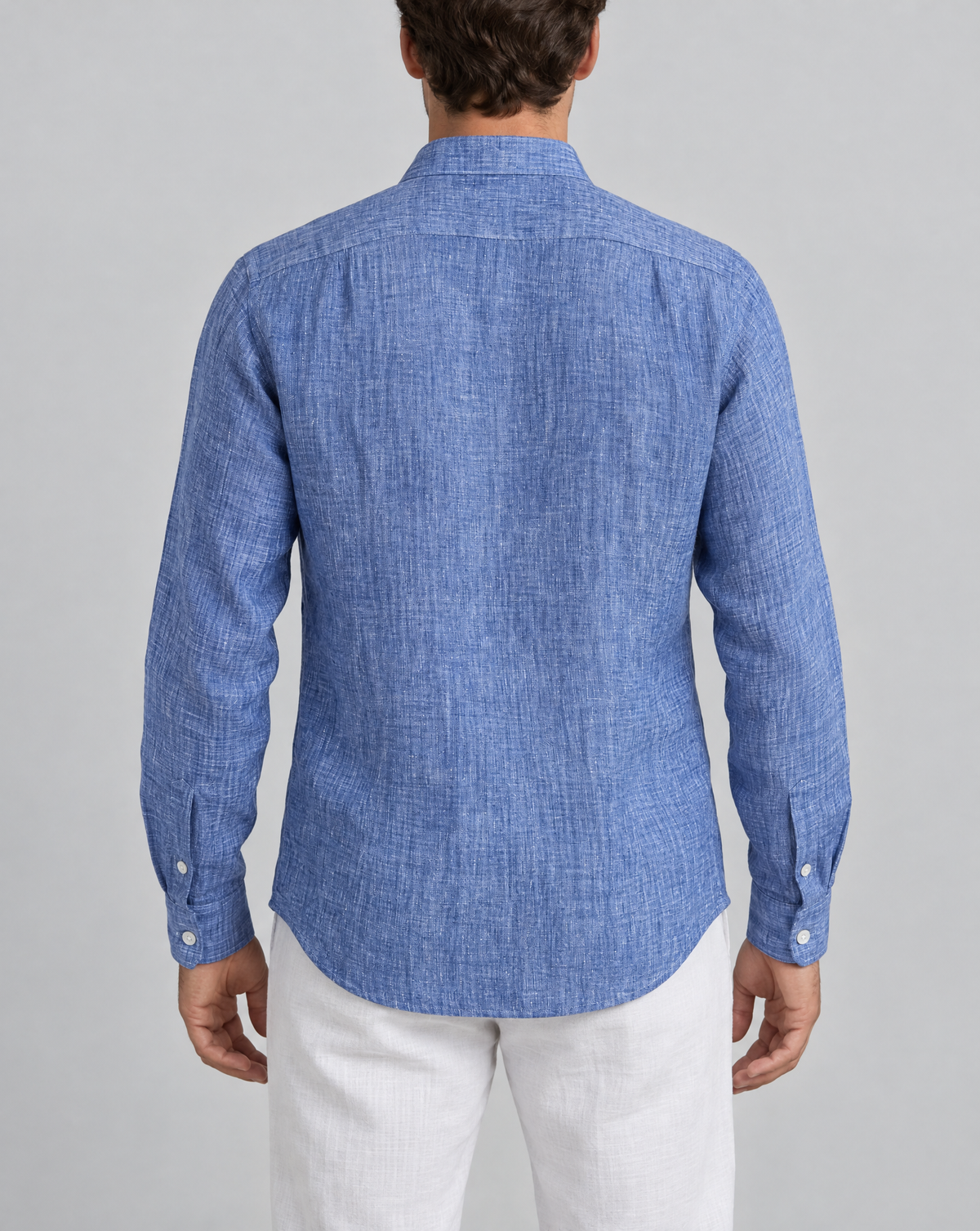 pescatore positano linen shirt, back view