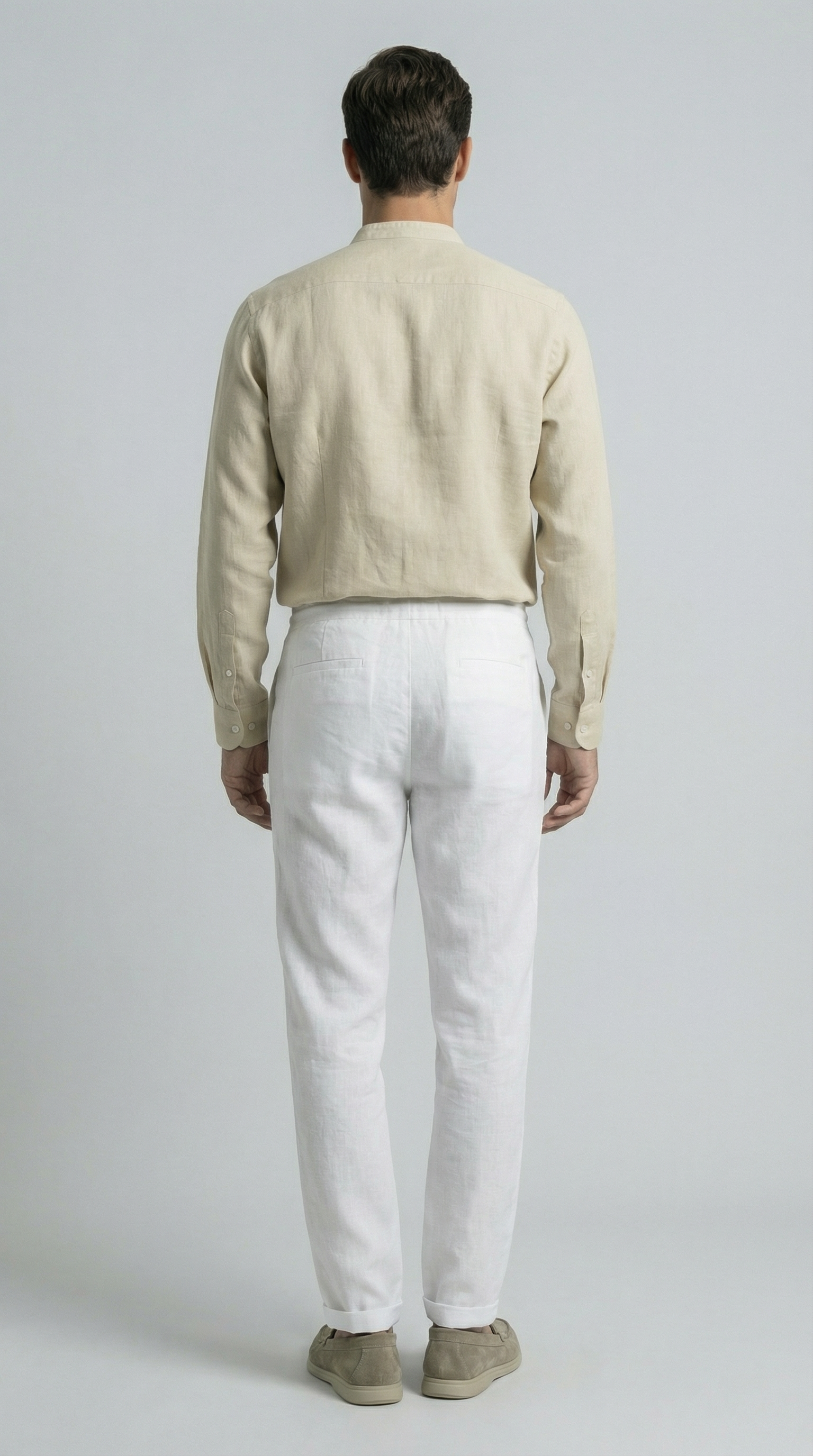 Pure White - 100% Linen Drawstring