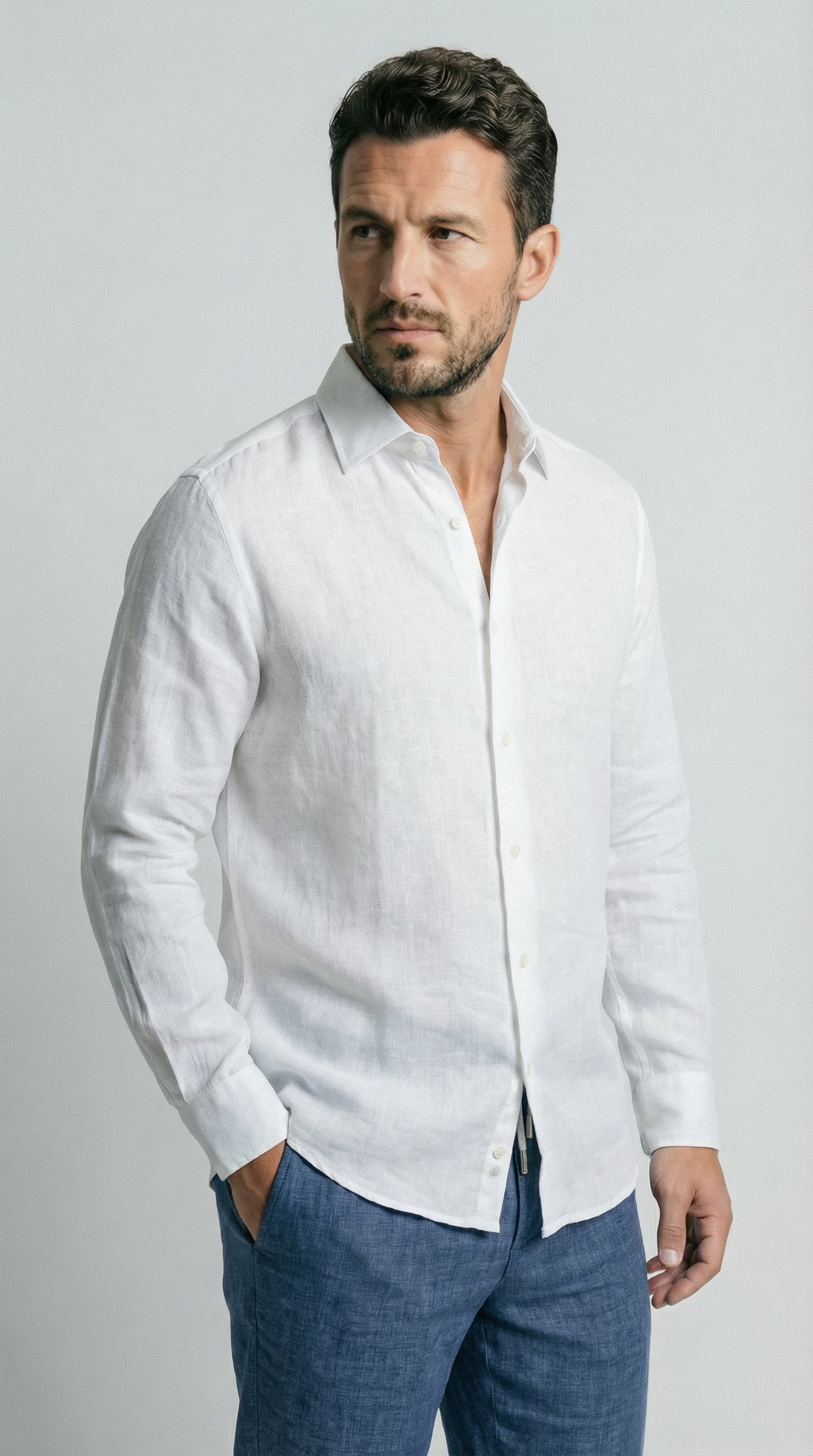 Pure White - 100% Linen